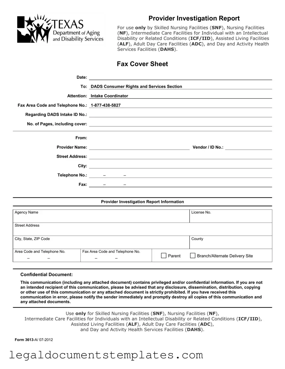 Free 3613 A PDF Form