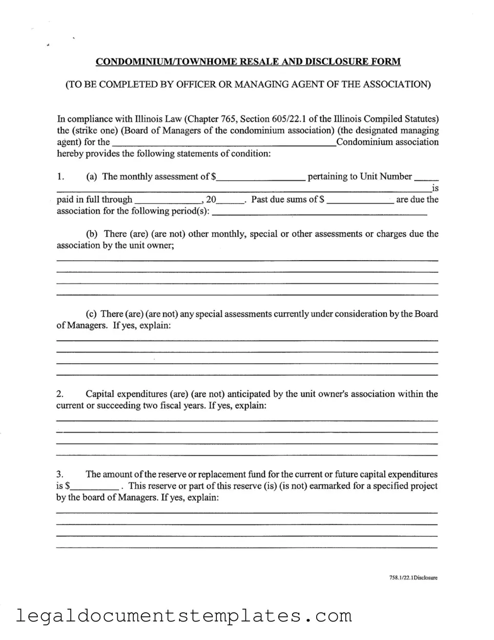 Free Act 221 Disclosure PDF Form