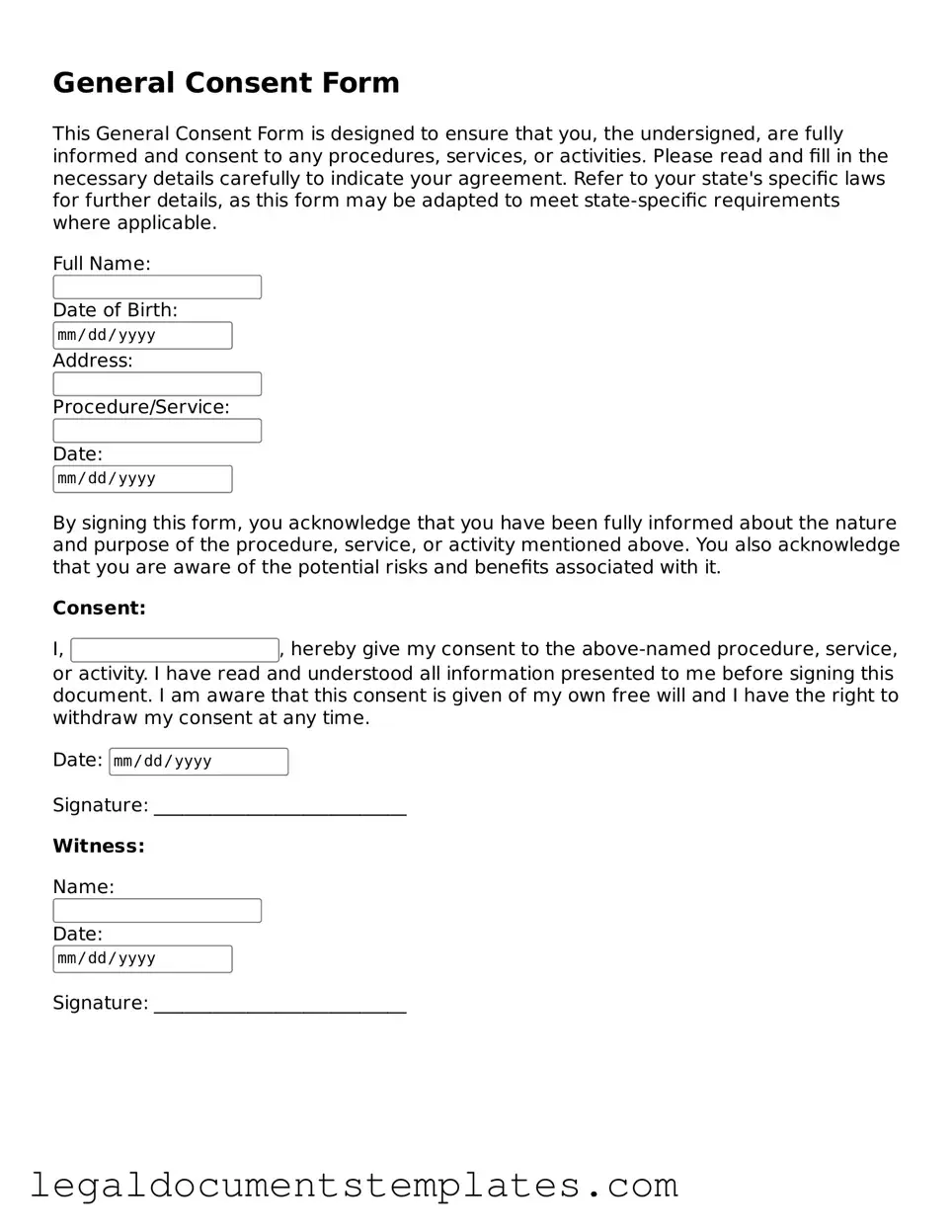 Legal Consent Document
