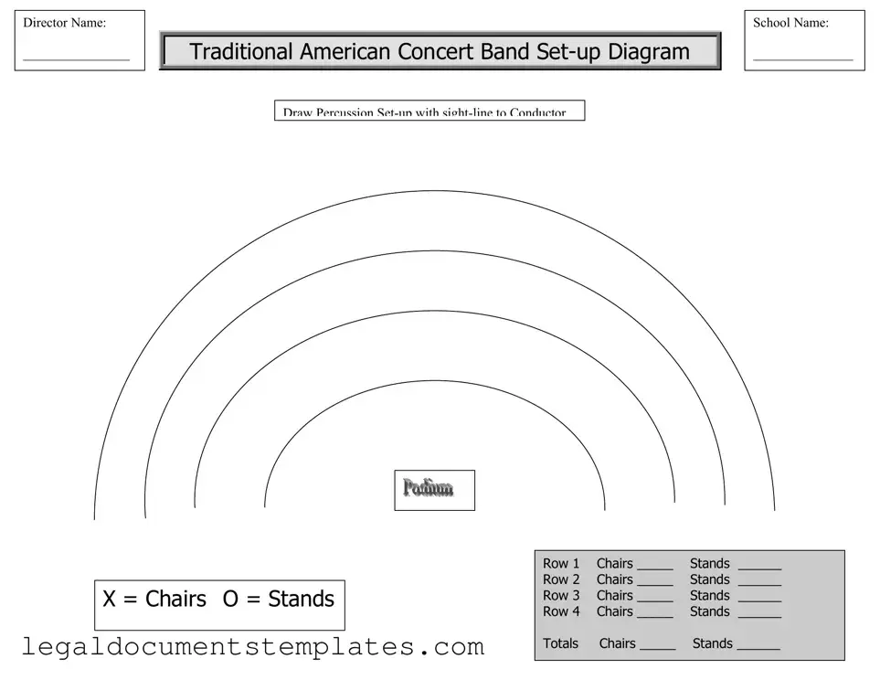 Free Band Seating Chart PDF Form
