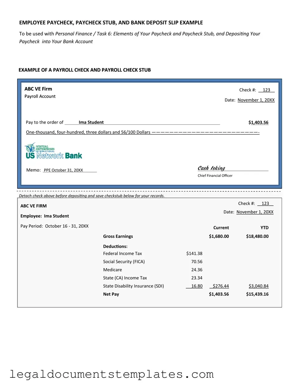Free Payroll Check PDF Form