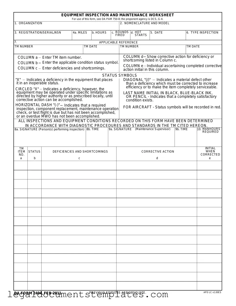 Free Da 5988 E PDF Form