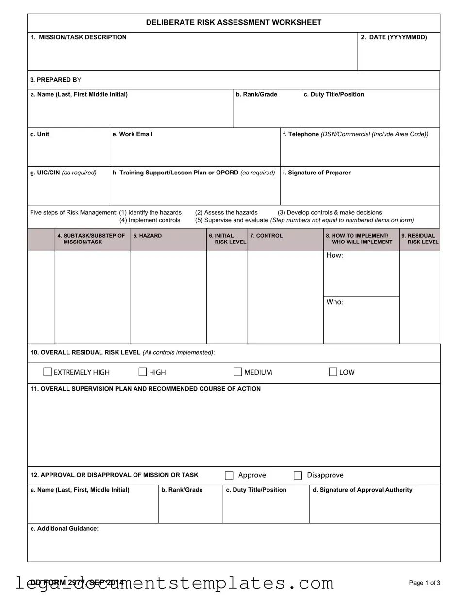 Free Dd 2977 PDF Form