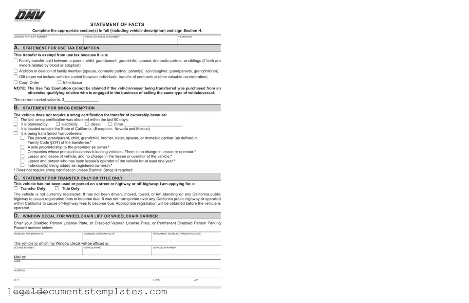 Free Dmv Reg 256 PDF Form