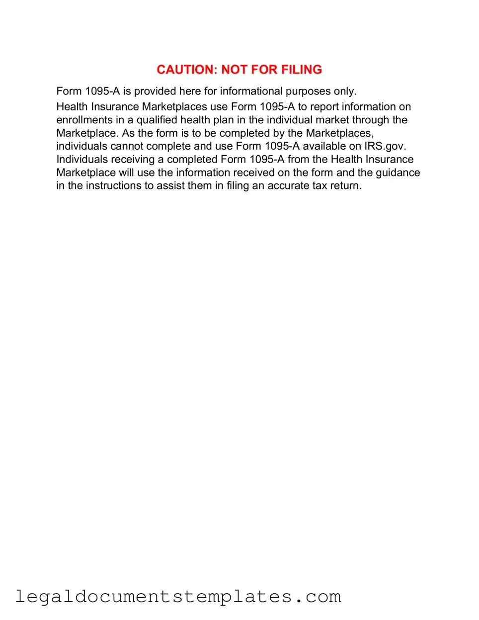 Free IRS 1095-A PDF Form