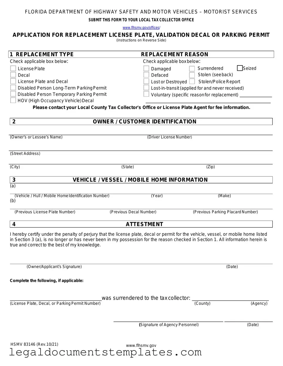 Free Hsmv 83146 PDF Form
