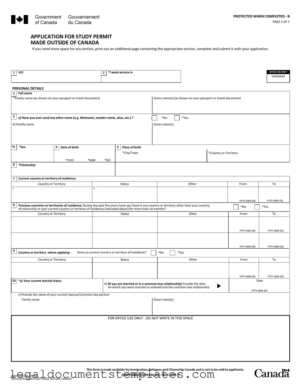 Free Imm 1294 PDF Form