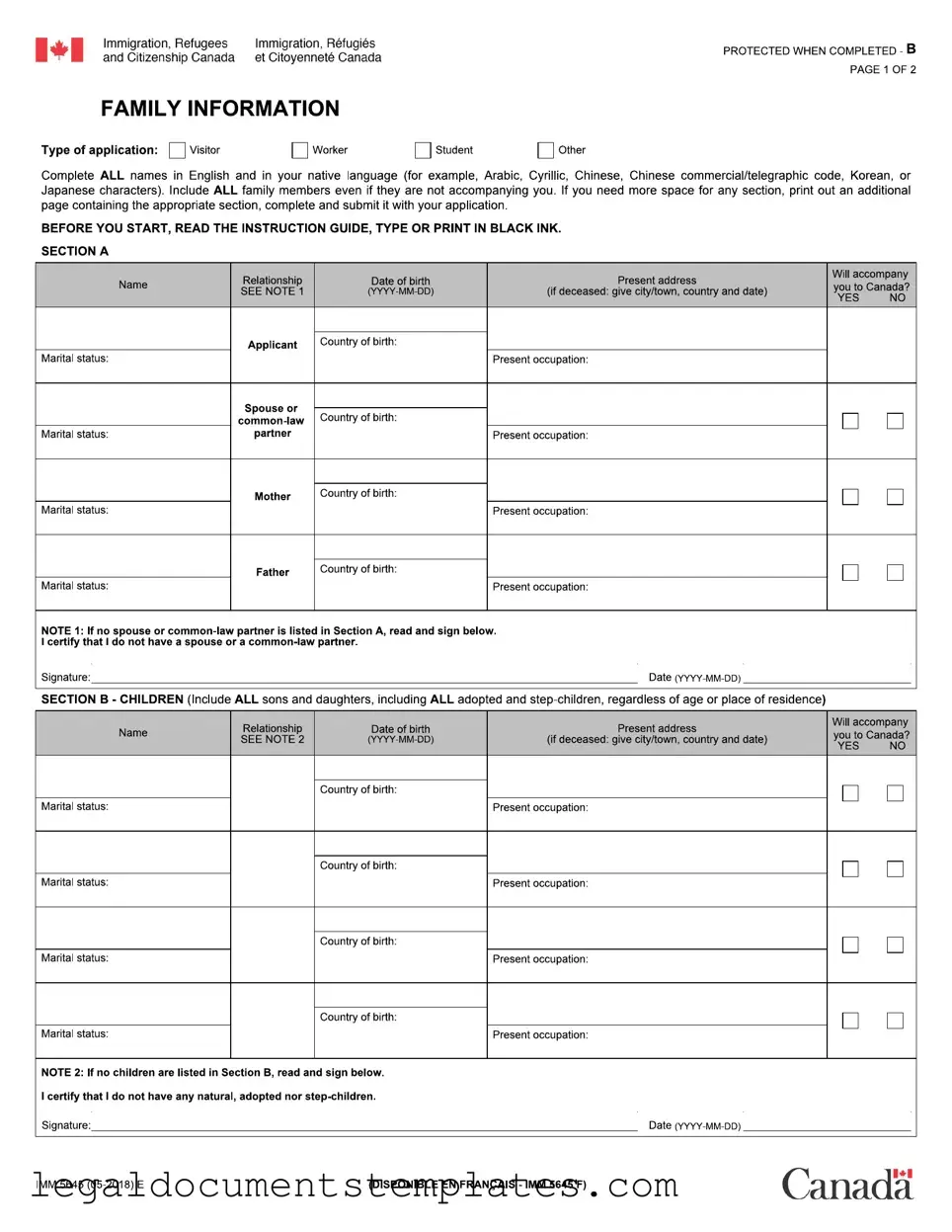 Free Imm 5645 PDF Form
