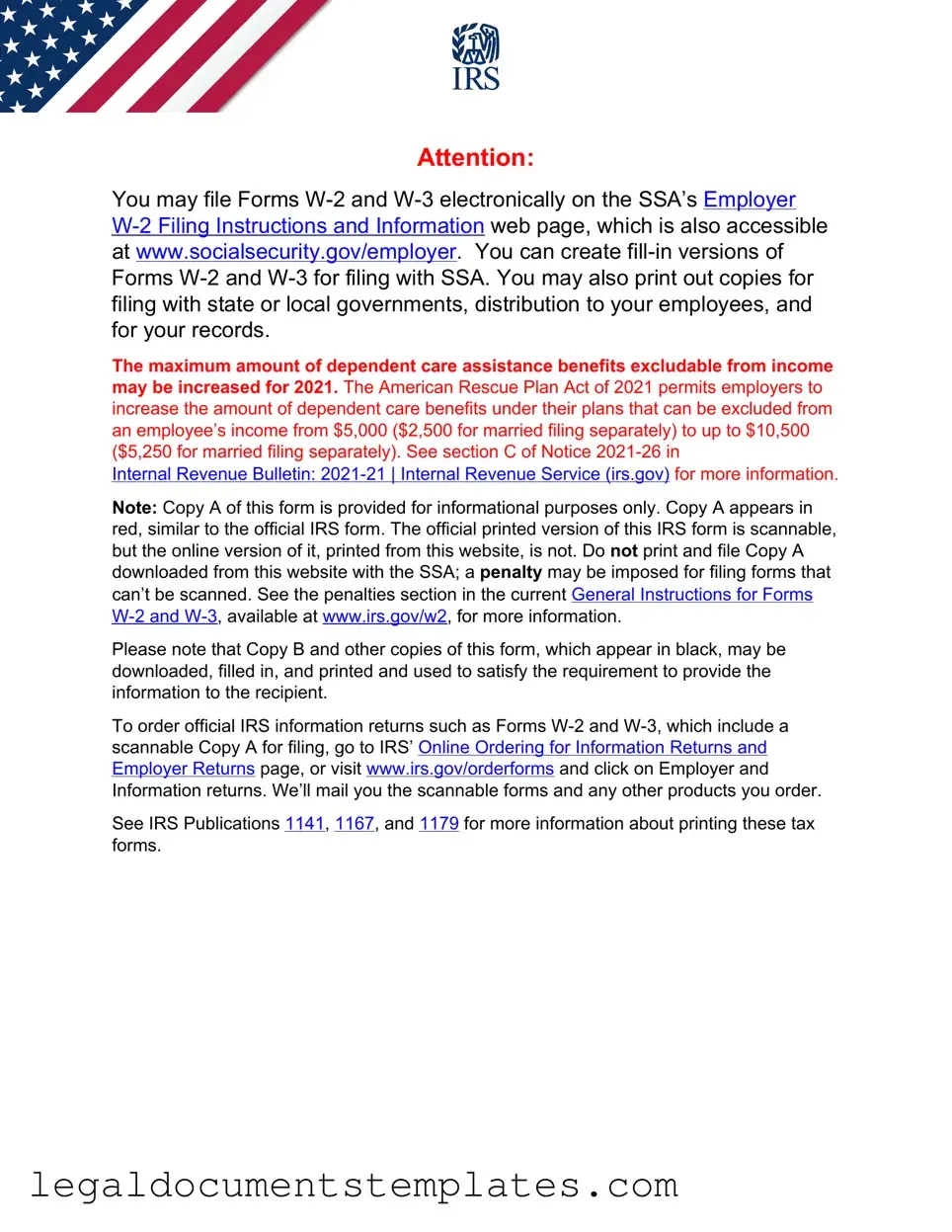 Free IRS W-3 PDF Form