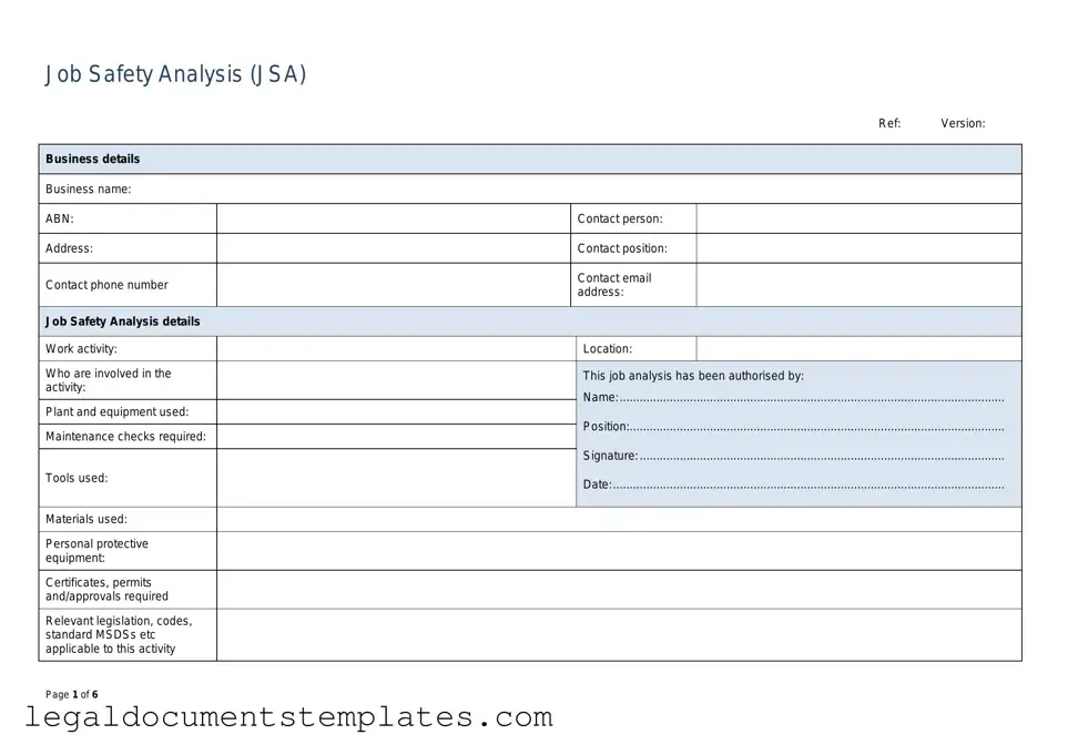 Free Jsa PDF Form