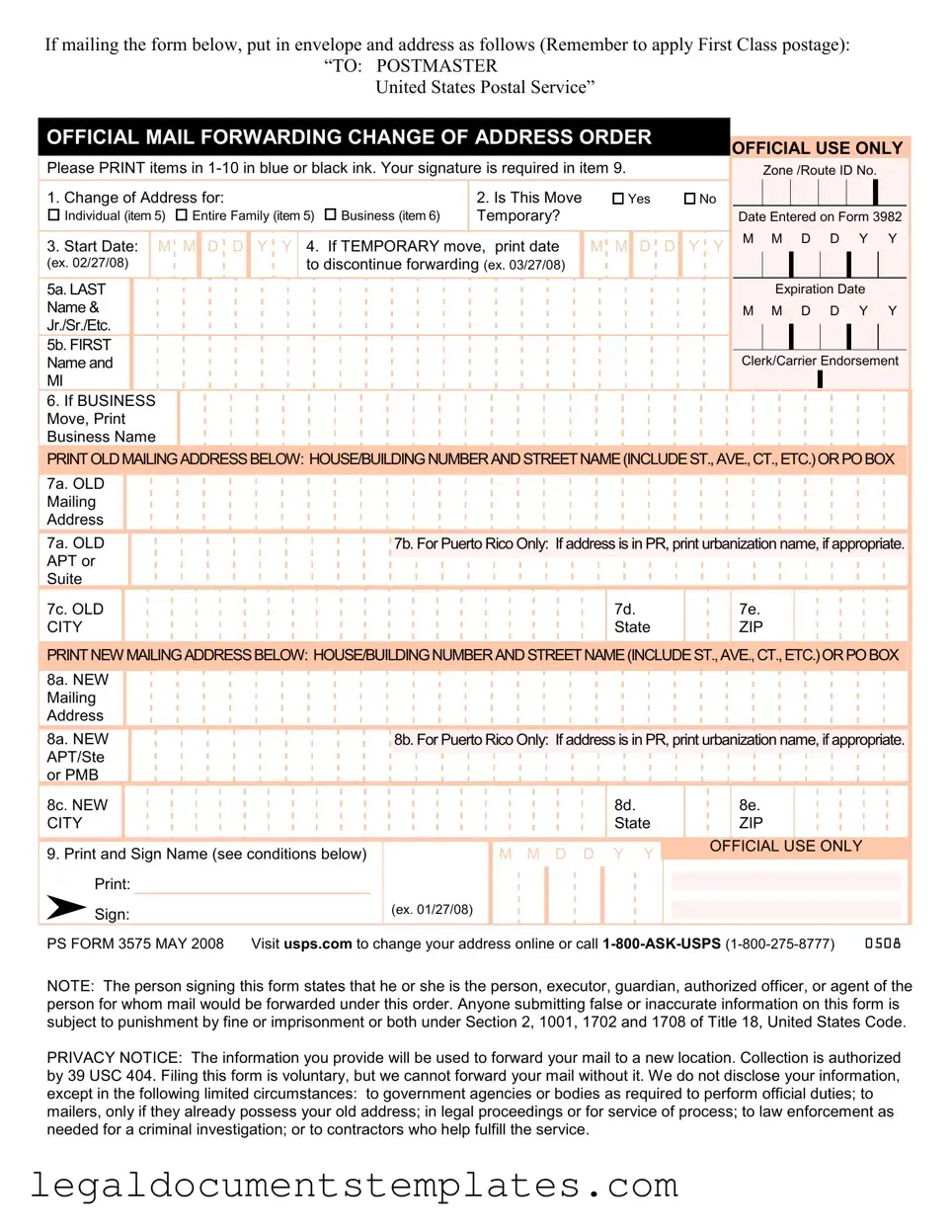 Free PS 3575 PDF Form