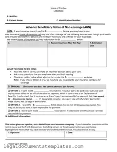Free Advance Beneficiary Notice of Non-coverage PDF Form
