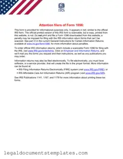 Free IRS 1096 PDF Form