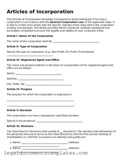 Legal Articles of Incorporation Document