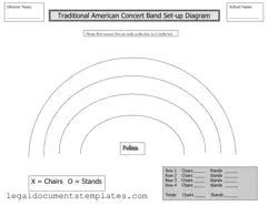 Free Band Seating Chart PDF Form