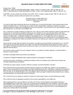Free California Advanced Health Care Directive PDF Form