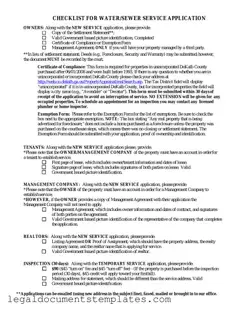 Free Dekalb County Water Application PDF Form