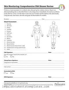 Free Cna Shower Sheets PDF Form