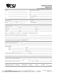 Free Csi 13 1A PDF Form