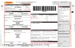 Free Dhl Waybill PDF Form