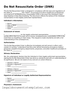Legal Do Not Resuscitate Order Document