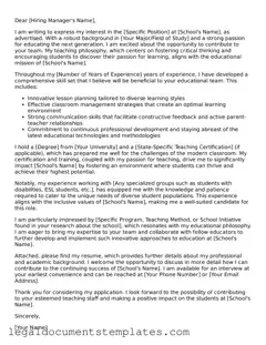 Legal Letter of Intent for a Teaching Job Document