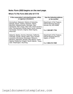 Free IRS 2553 PDF Form