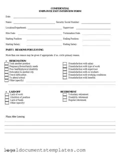 Free Exit Interview PDF Form