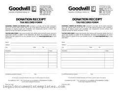 Free Goodwill donation receipt PDF Form