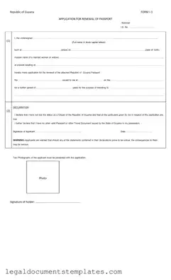 Free Guyana Passport Renewal PDF Form