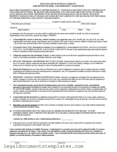 Free Horse Riding PDF Form