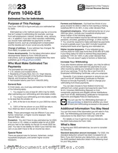 Free IRS 1040-ES PDF Form