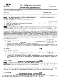 Free IRS 8879 PDF Form