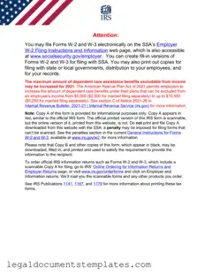 Free IRS W-3 PDF Form