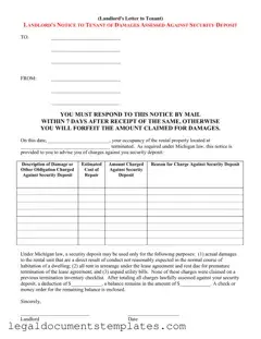 Free Landlord Damages Letter PDF Form