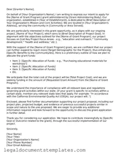 Legal Grant Letter of Intent Document