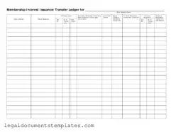 Free Membership Ledger PDF Form