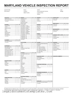Free Md Inspection Report PDF Form