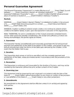 Legal Personal Guarantee Document