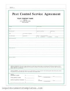 Free Pest Control Contract PDF Form