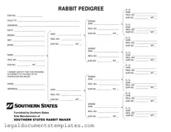 Free Rabbit Pedigree PDF Form