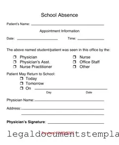 Free School Absence PDF Form