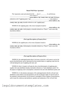 Free Shared Well Agreement PDF Form