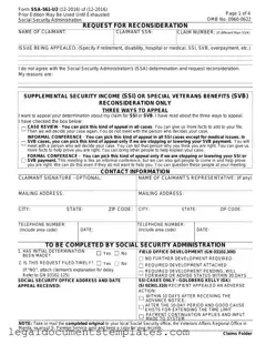 Free SSA SSA-561-U2 PDF Form