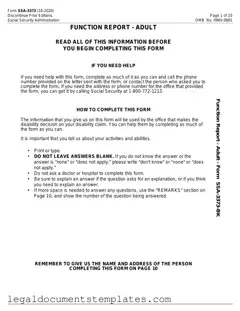 Free SSA SSA-3373-BK PDF Form