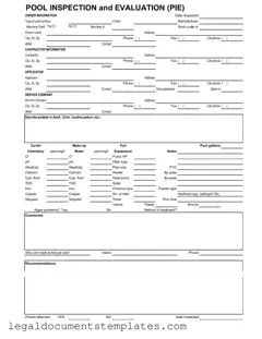 Free Swimming Pool Inspection PDF Form