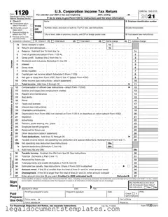 Free IRS 1120 PDF Form