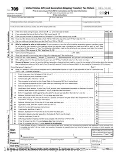 Free IRS 709 PDF Form