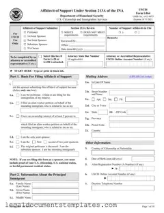 Free USCIS I-864 PDF Form