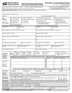 Free Usps Domestic Claim PDF Form